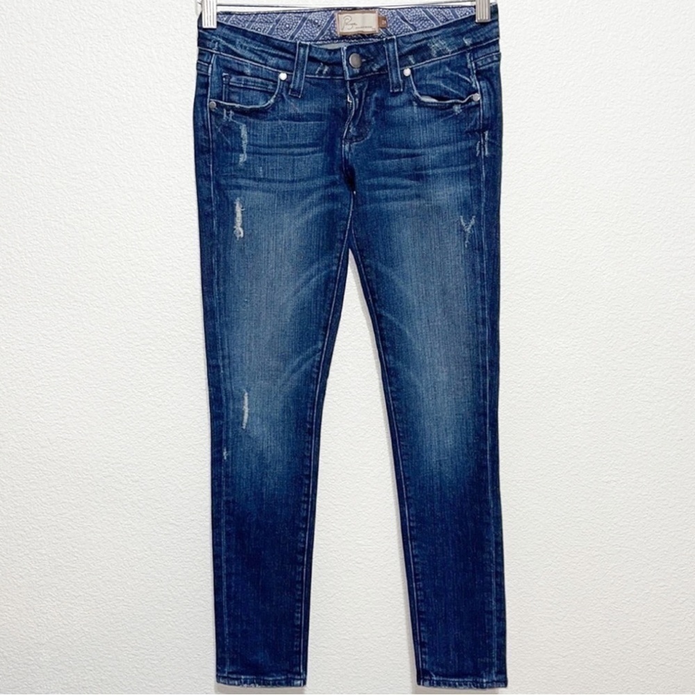 PAIGE Roxbury Low Rise Blue Jeans Size 24